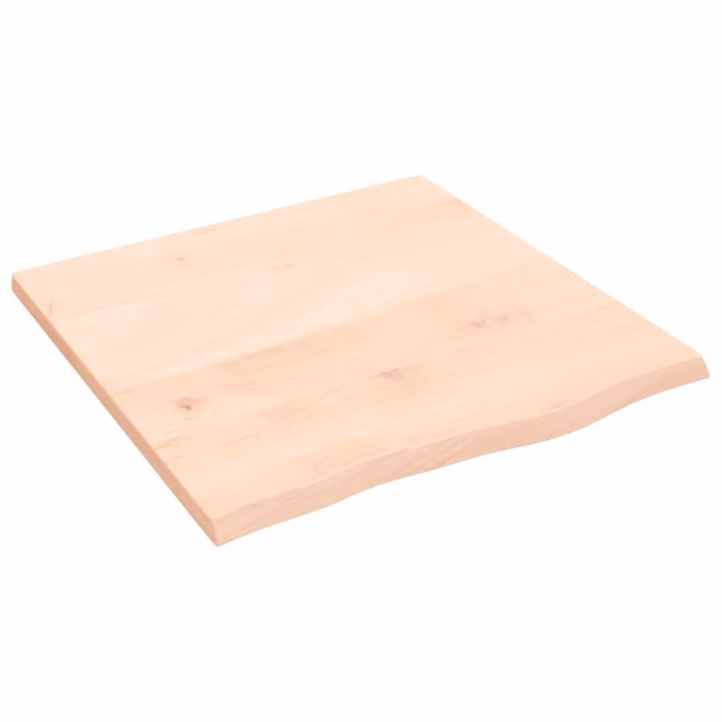 Piano Bagno 60x60x2 cm in Legno Massello Non Trattato