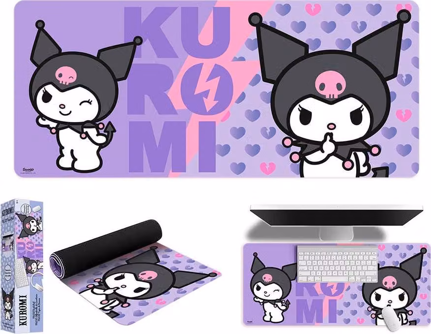 Tappetino da scrivania da gioco, design Hello Kitty Kuromi, grande