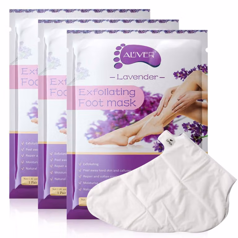 Maschera per i piedi per un'idratazione e una cura intensiva della pelle, con estratto di lavanda