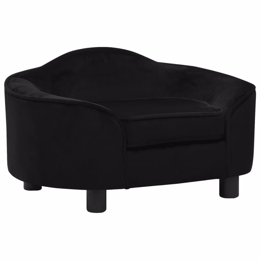Divano per Cani Nero 67x47x36 cm in Peluche