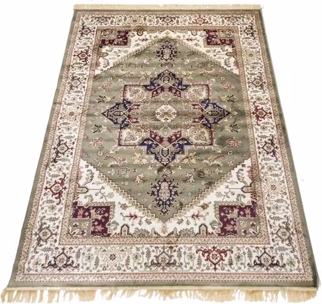 Tappeto Pierre Tappeti RUBINE 304 Verde con disegno classico persiano in stile orientale, L: 200 cm, P: 290 cm