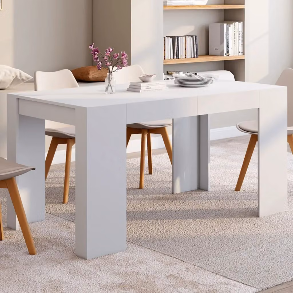IDMarket Tavolino allungabile ORLANDO in legno bianco per 6 persone – 2
