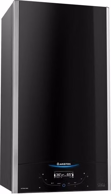 Caldaia a gas a condensazione Ariston Alteas One + Net 26 Kw con termostato incluso in acciaio inox nero