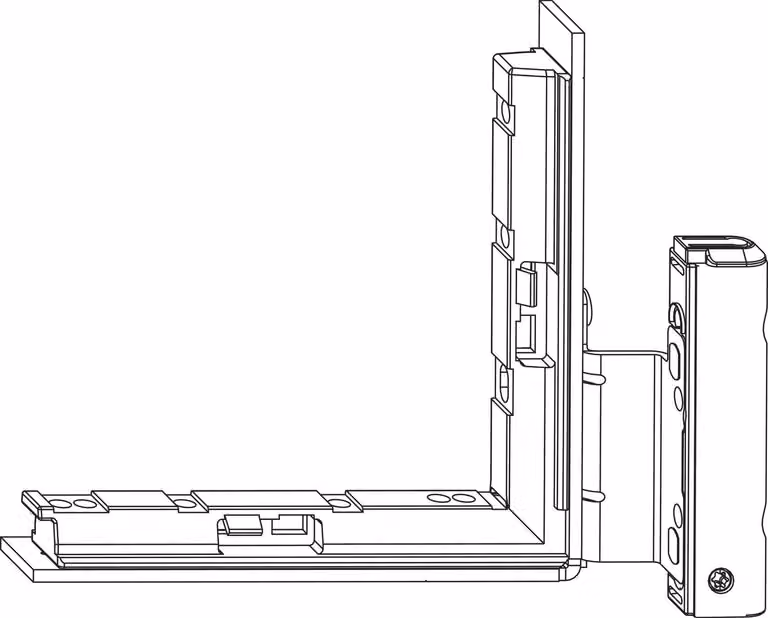 Cerniera angolare Maco DT130 con ÜV e supporto cerniera angolare premontato 12/20-13