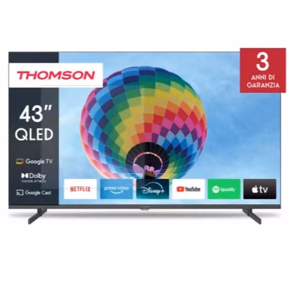 Smart TV QLED 43 pollici Google TV Nero 43QG4S14