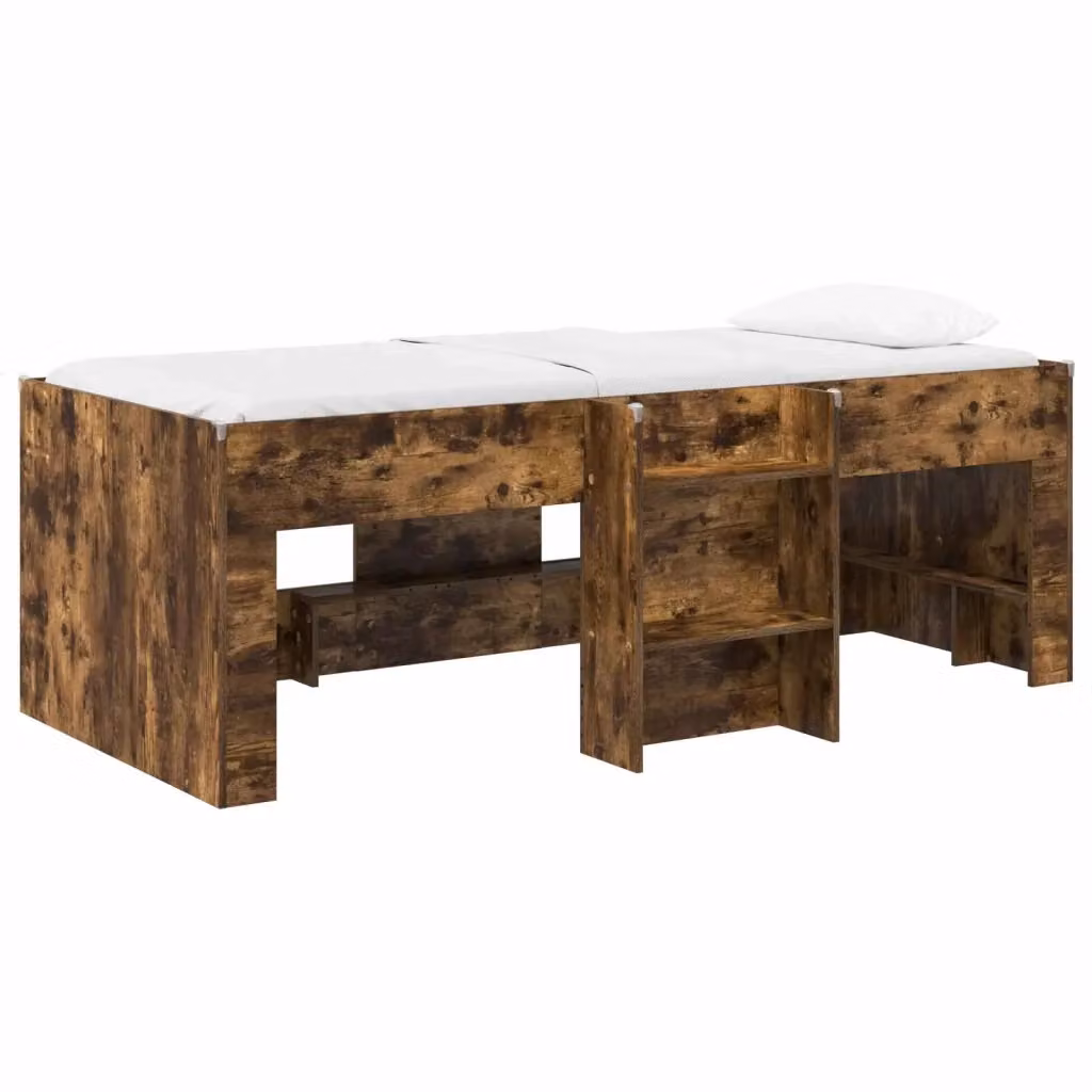 Letto singolo alto per bambini vidaXL in legno color marrone L: 193 cm, P: 96 cm, H: 120 cm – 2
