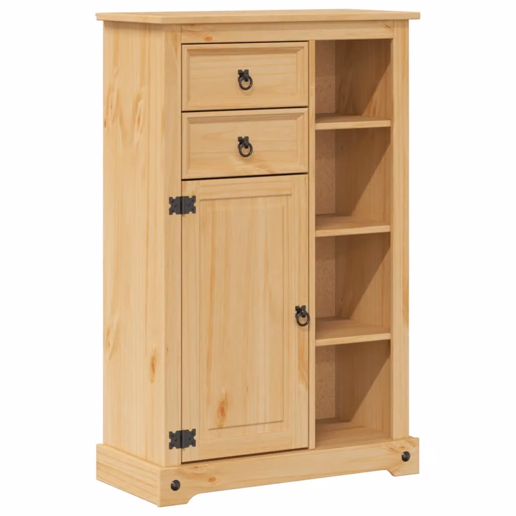 Mobile da Bagno 70x33x110 cm in Legno Massello di Pino