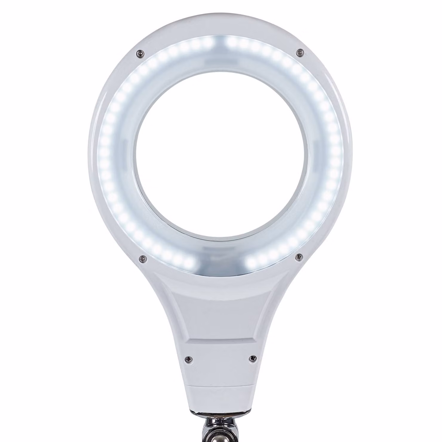 Maul Lampada da lavoro a LED MAULmakro, bianca, 46 cm, con base MAULmakro, Bianco / Opale, Studio / Ufficio, Plastica, Moderno, Lampade con lente d'ingrandimento