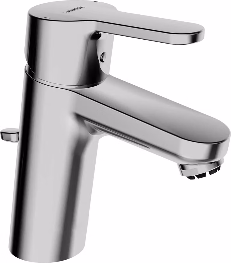 Miscelatore monocomando per lavabo Hansa, HANSAPRIMO XL 4938, tubo in rame, set di scarico, sporgenza 111 mm, cromato, 1 pezzo.