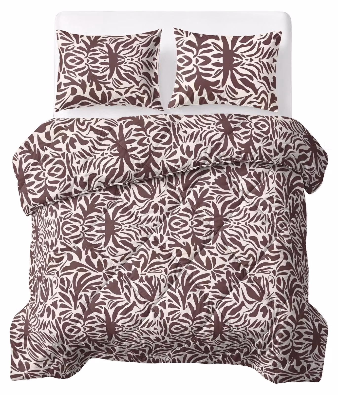 Sleeptime, coperta per letto "Lazy", colore rosso/marrone, dimensioni 200 x 200 cm, inclusi copricuscini