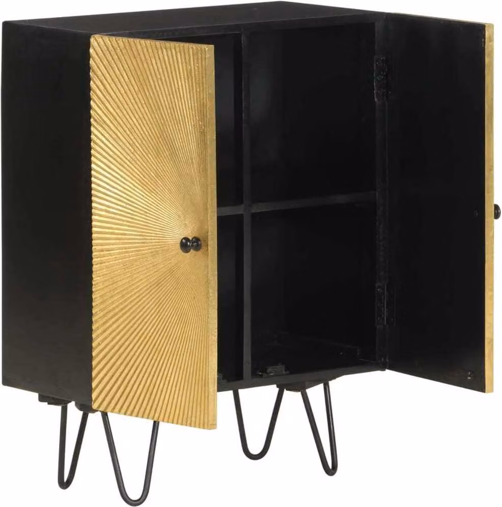 Credenza 55x30x75 cm in Legno Massello di Mango