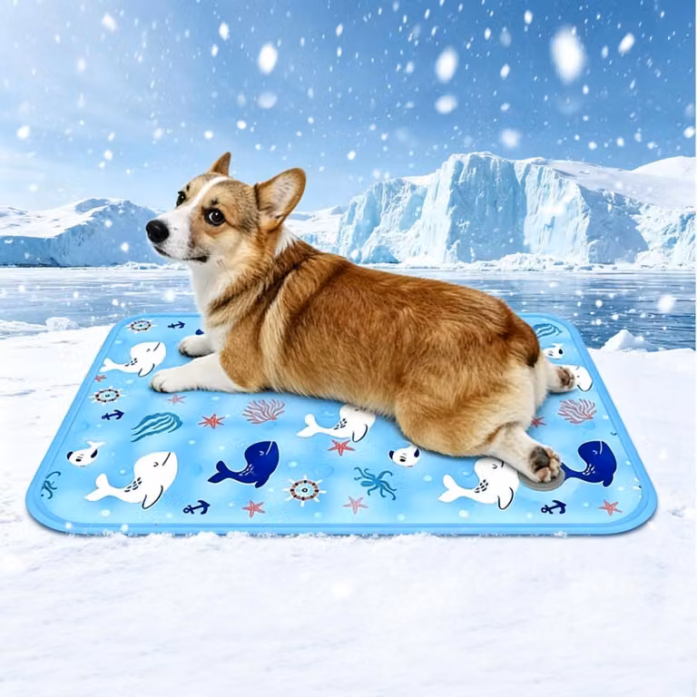 Tappetino refrigerante per cani e gatti, 50x60 cm, con gel, impermeabile, auto-refrigerante