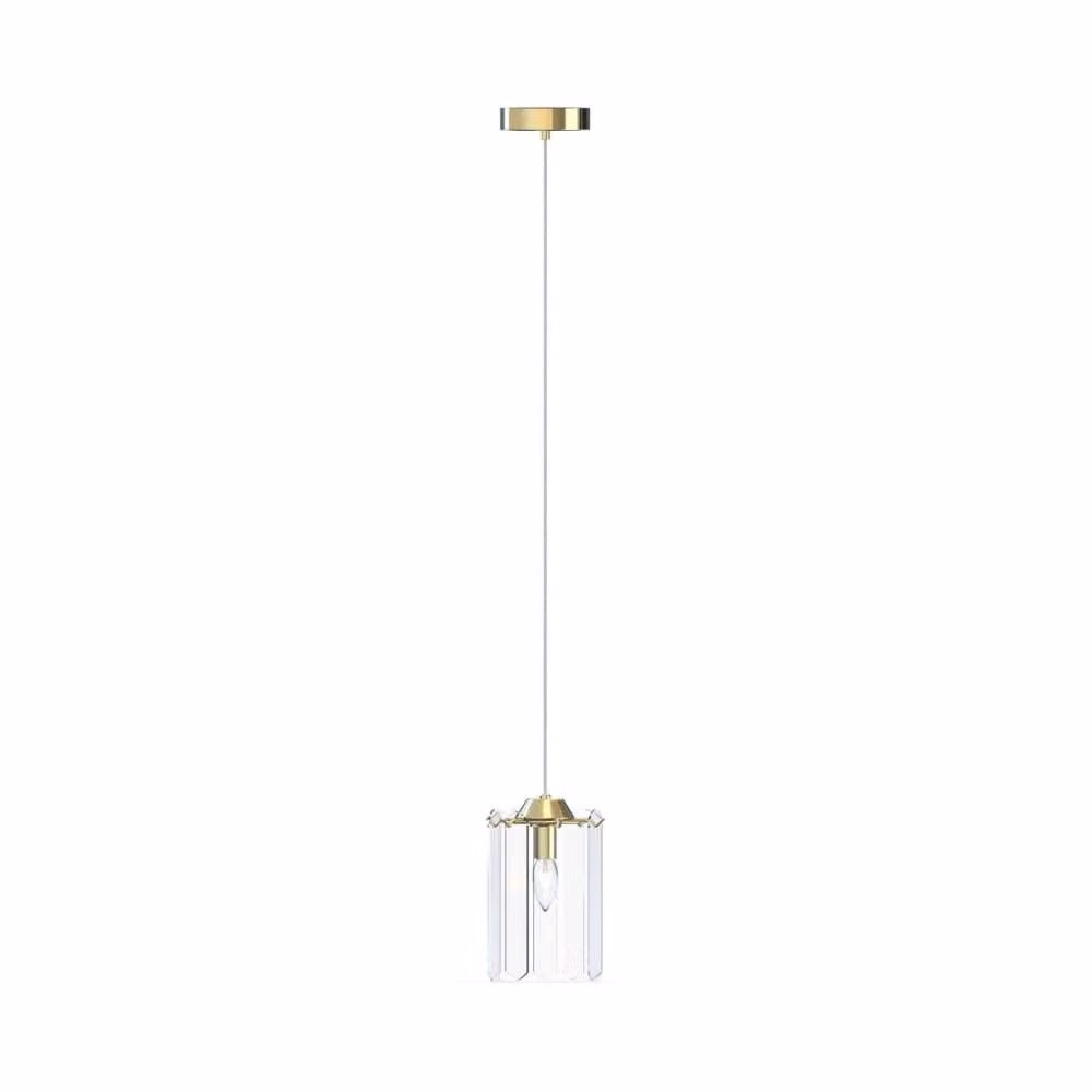 Lampada a sospensione NIRA oro-trasparente 1xE14x40W vetro, dimensioni: 150x16x16 cm, IP20, Zuma Line