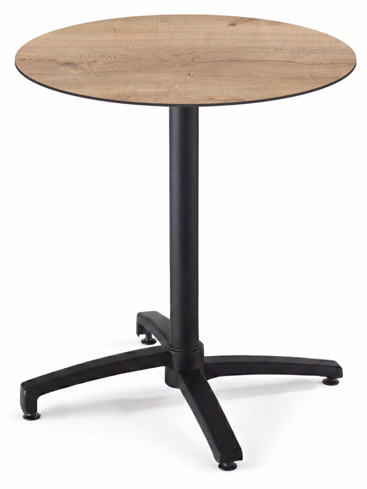 Tavolo da bistrot da giardino rotondo e inclinabile 70 cm rovere - Oviala Opera