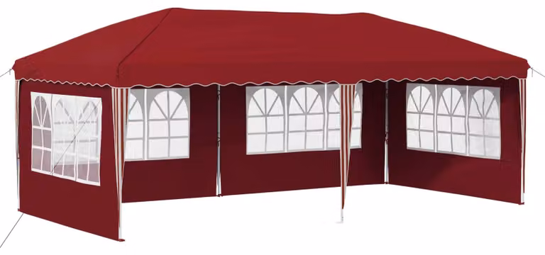 Tenda per feste a pop-up 575 x 289 x 245 cm Borgogna
