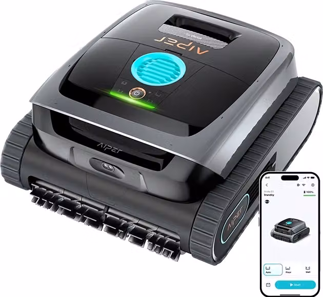 Robot Pulisci Piscina Aiper Scuba S3 Cordless con Navigazione WavePath e Batteria Ricaricabile per Piscine Fuori Terra e Interrate – 1