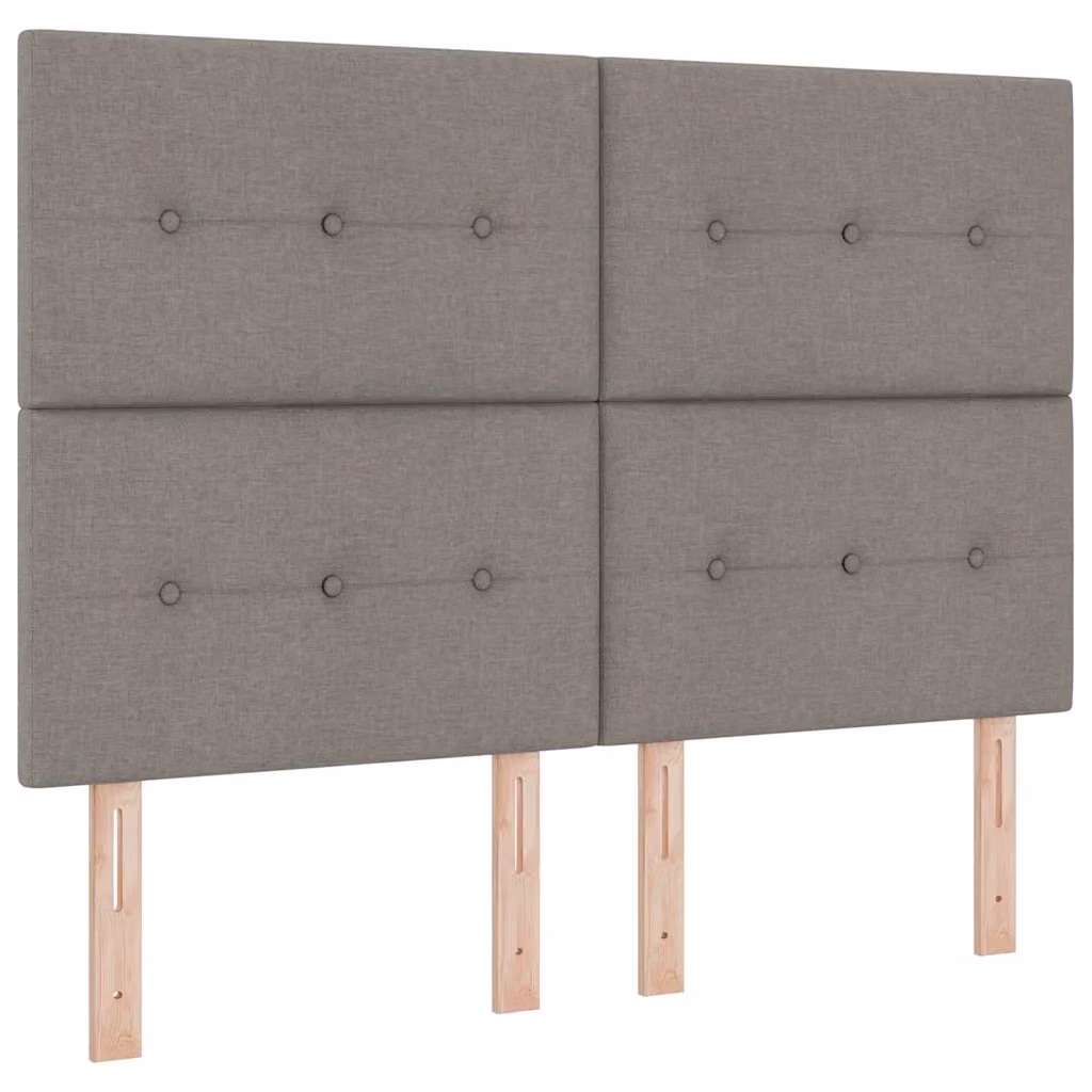 Letto a molle con strisce LED e porta USB vidaXL in tessuto beige o grigio, L/P: 140 x 200 cm – 2