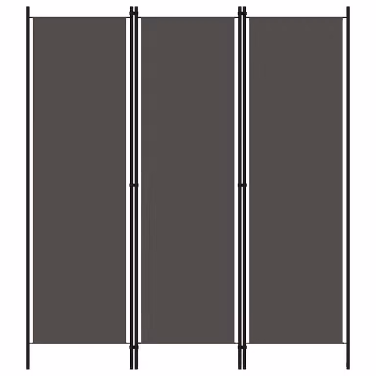 vidaXL Paravento a 3 Pannelli Antracite L: 150 cm, H: 180 cm