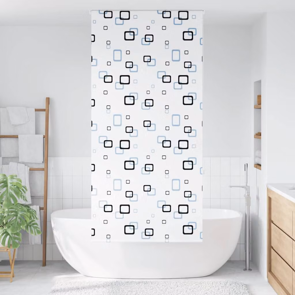 vidaXL Tenda a Rullo Doccia 90x240 cm Larghezza Tessuto 86 cm