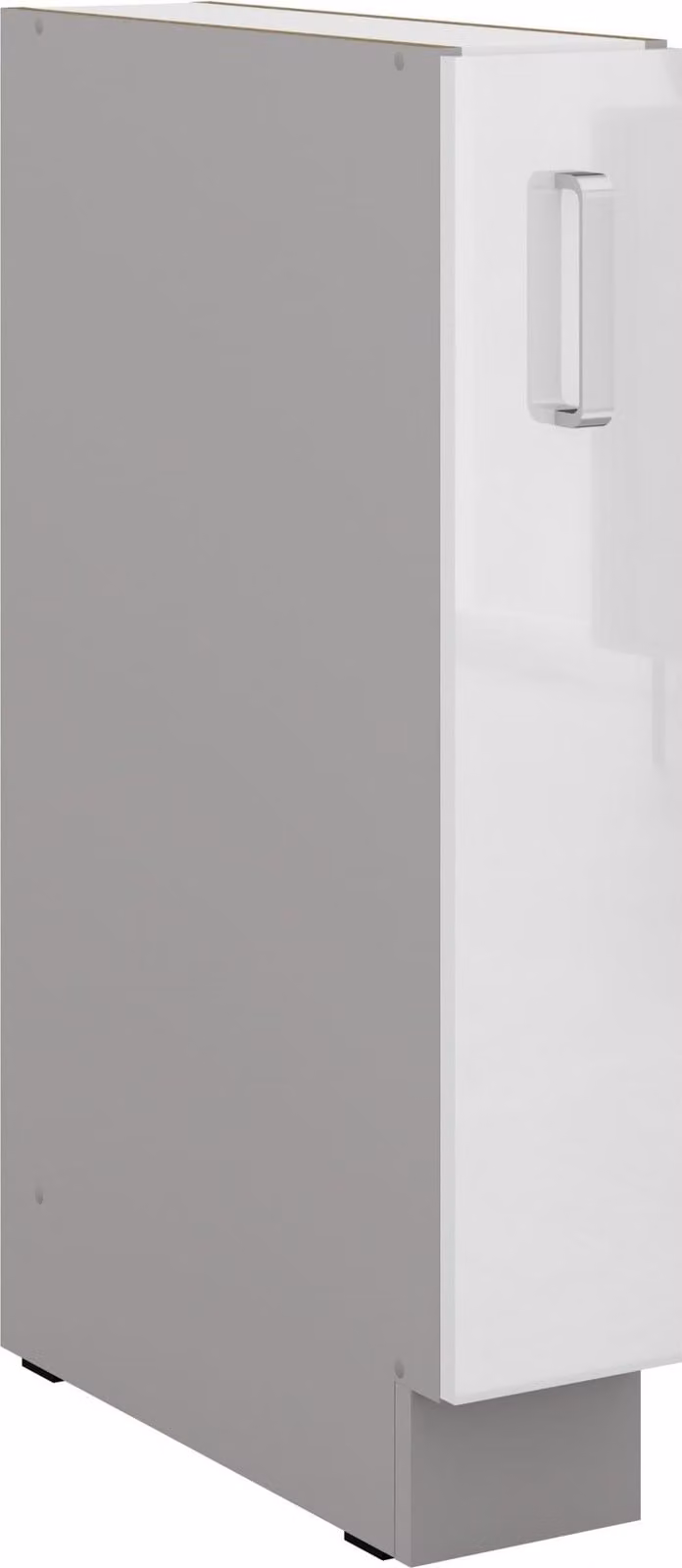 Cucina Bianca Bianca Base lucida 15 cm Cucina estraibile Grigio