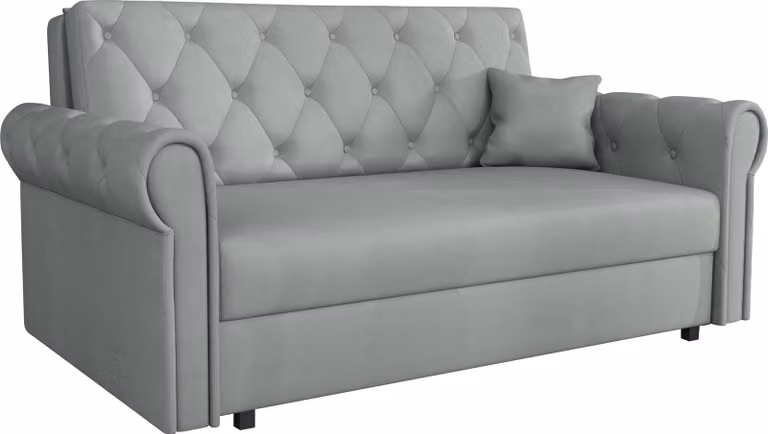 MIRJAN24 Divano letto Viva Roma III con funzione letto e contenitore, divano imbottito, elegante divano imbottito del produttore (colore: Kronos 53)