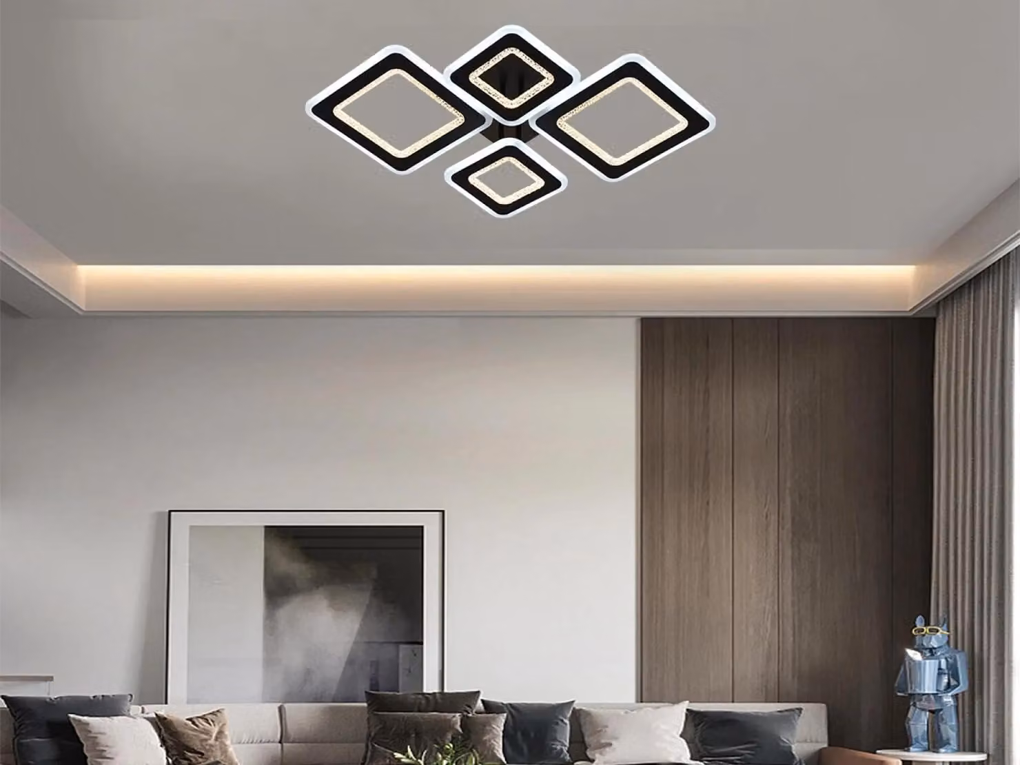 Lampada a soffitto a LED con telecomando, 95W - J3349/B