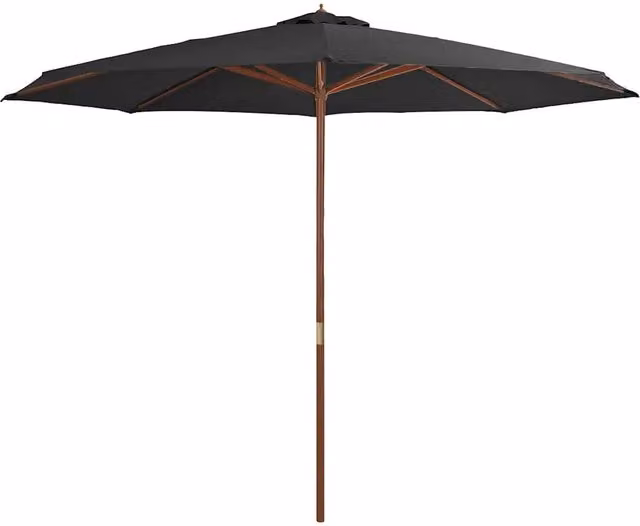 Ombrello | Parasolne da Esterni con Palo in Legno 350 cm Antracite