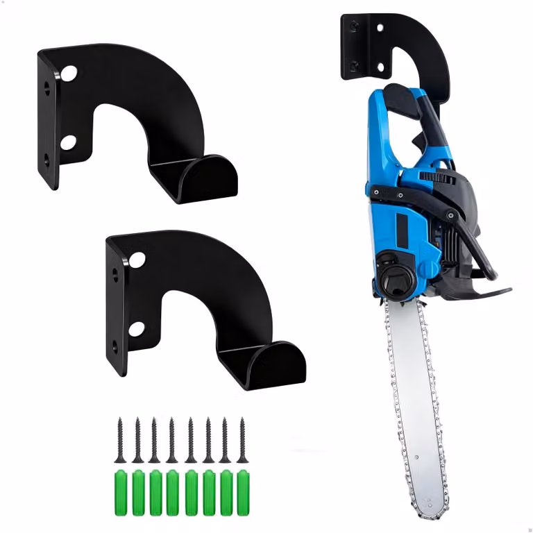 Set di 2 supporti per motoseghe per la conservazione degli attrezzi