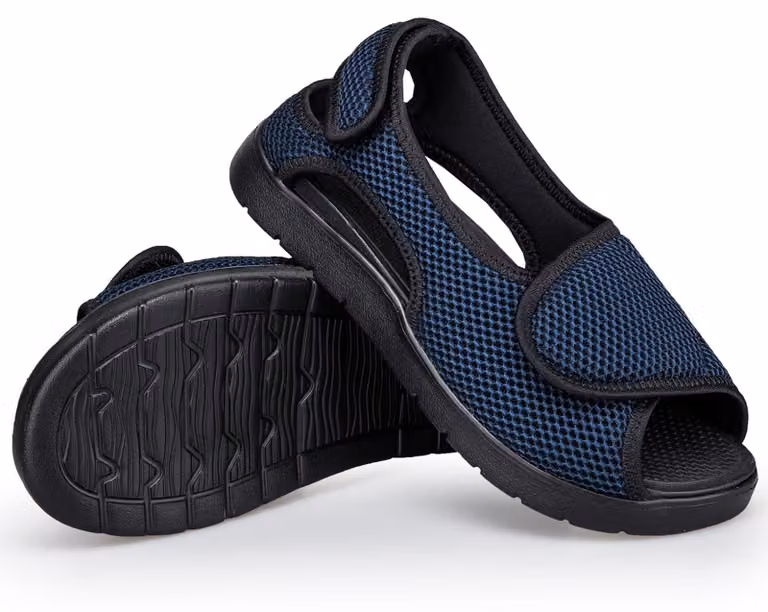 Solidchoice - Sandali extra larghi da donna e da uomo con chiusura a strappo