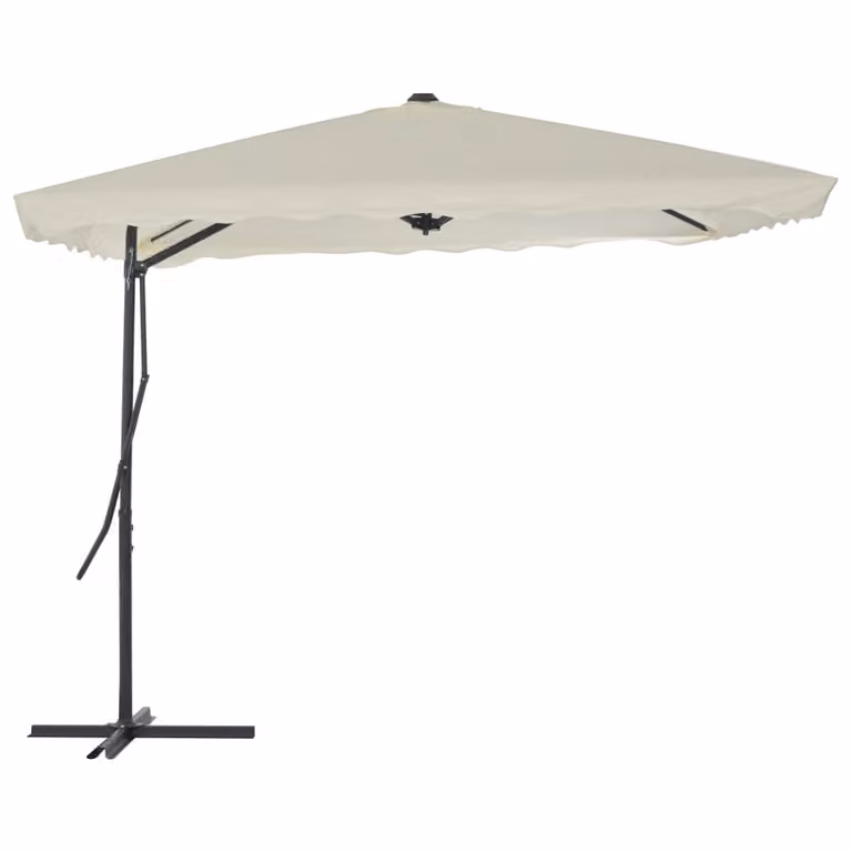 Maison Exclusive - Ombrellone con palo in acciaio 250x250 cm bianco sabbia