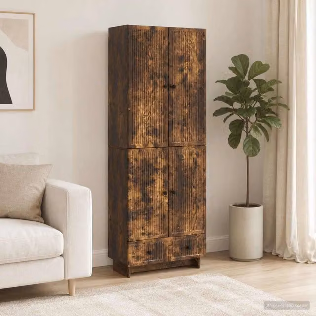 Set di armadi 2 pz Rovere Fumo Legno ingegnerizzato 3416354