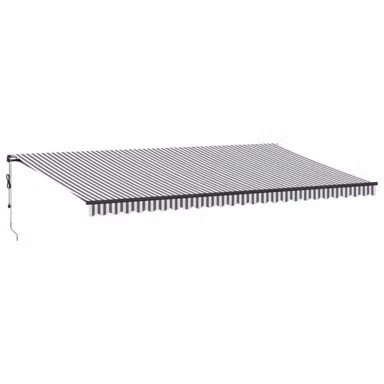 Tenda Retrattile Automatica Antracite e Bianco 600x300 cm