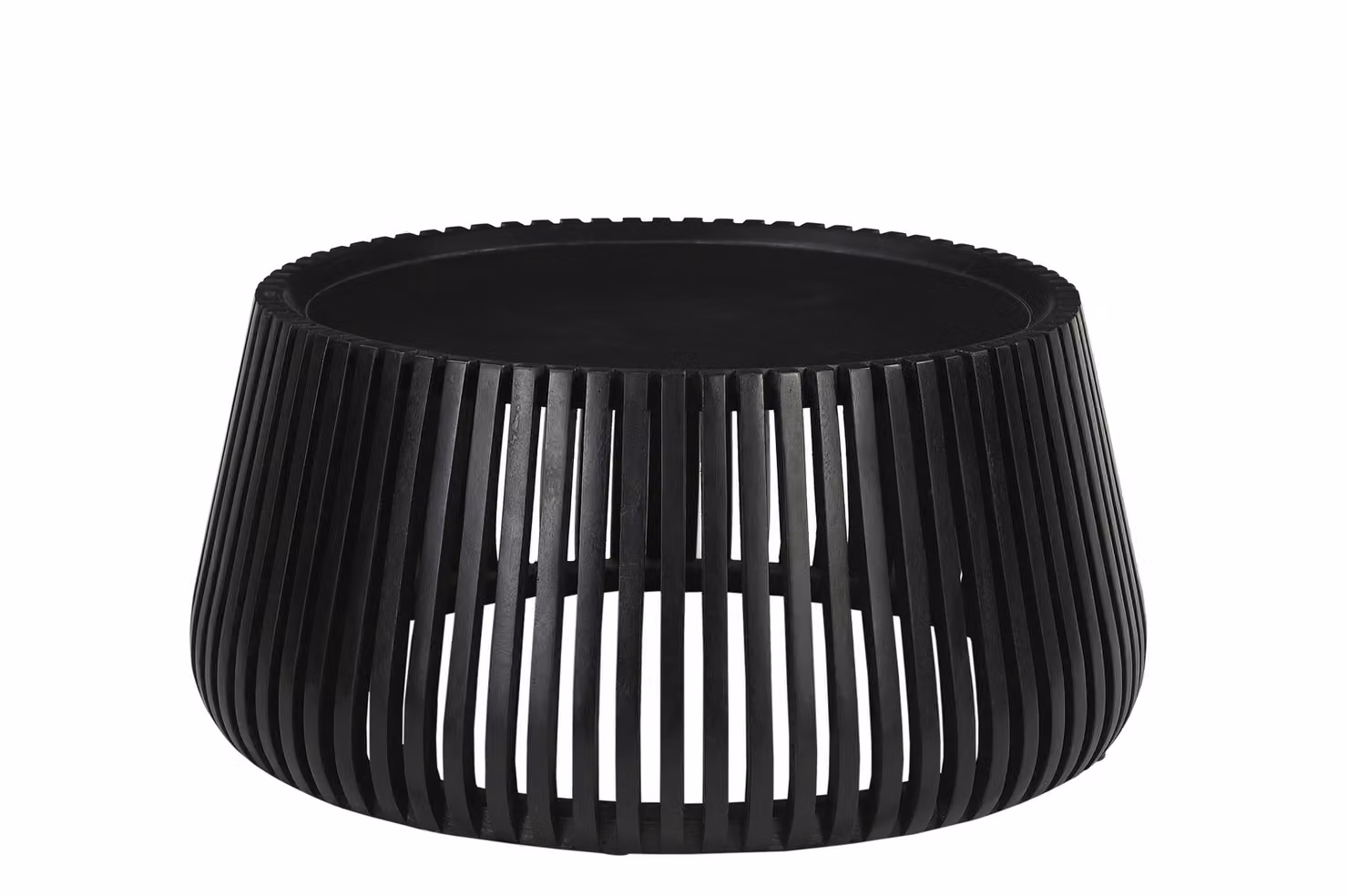Tavolino SIT Ø 80 cm | piano rotondo | legno massello di mango nero | L 80 x P 80 x A 36 cm | 14787-11 | Serie BLACK SMOOTH