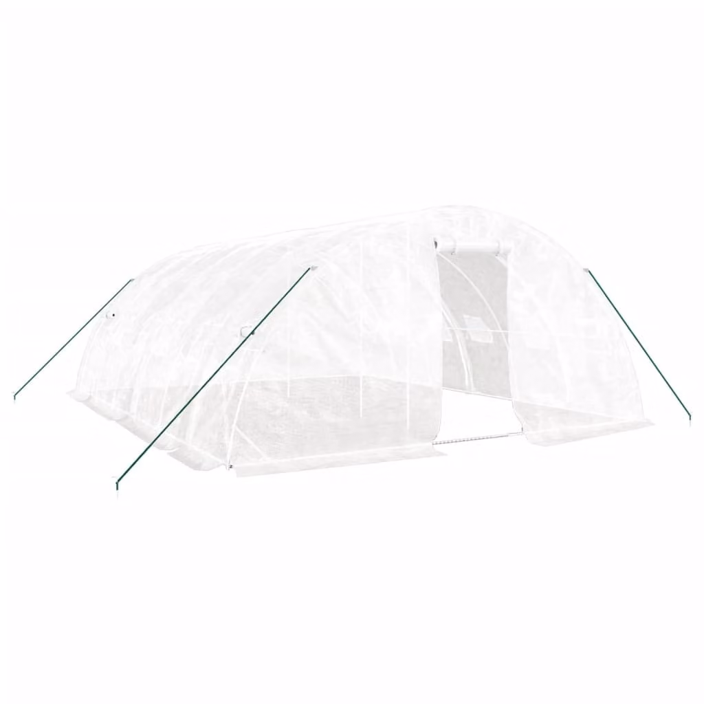 Serra con Telaio in Acciaio Bianco 30 m² 6x5x2,3 m