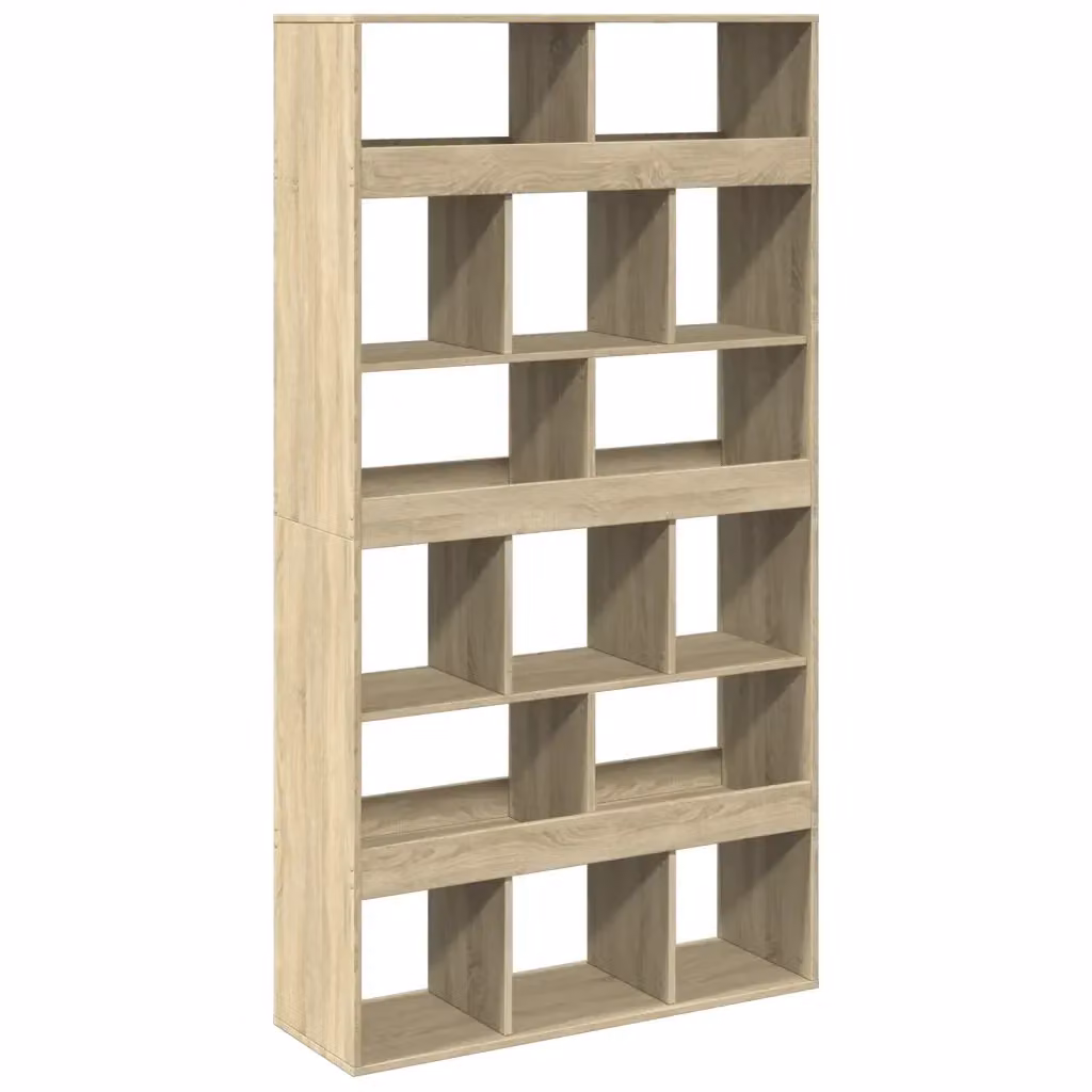 Libreria vidaXL in MDF marrone per soggiorno, L 100 cm x P 33 cm x H 187,5 cm – 2