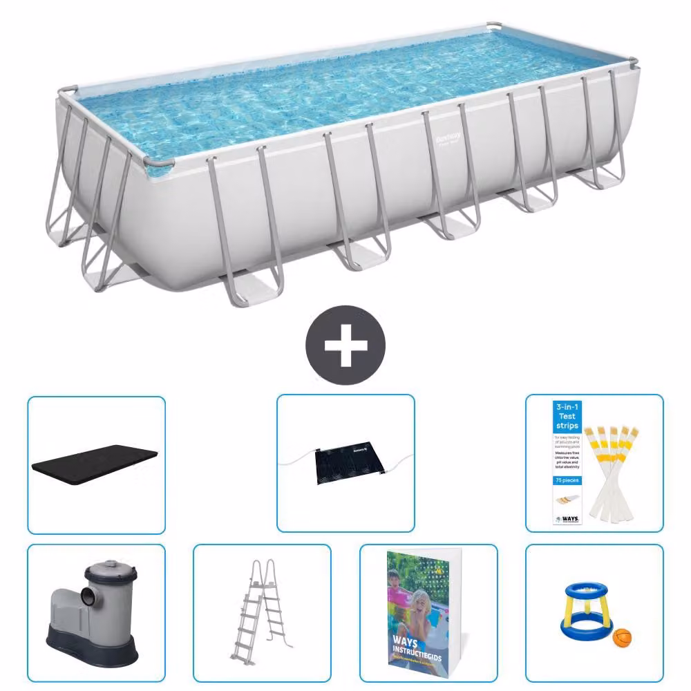 Bestway Power Steel, piscina rettangolare - 640x274x132 cm - 6 pezzi, modello S559