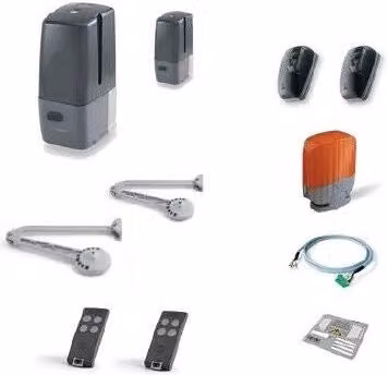 Kit completo per cancelli a battente Cardin Serie BL3924MCB in alluminio grigio