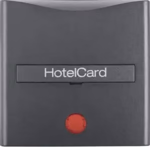 Berker 16401606 Coperchio per interruttore Hotelcard con impronta e lente rossa antracite, opaco Berker B.3/