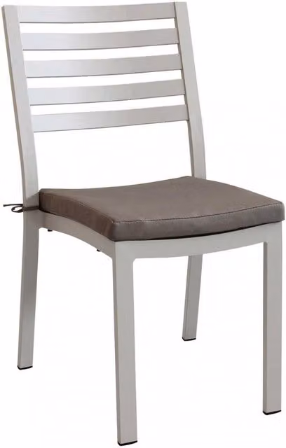 Sedia da Giardino Formentera con Cuscino 46x62x84 h cm in Alluminio Tortora