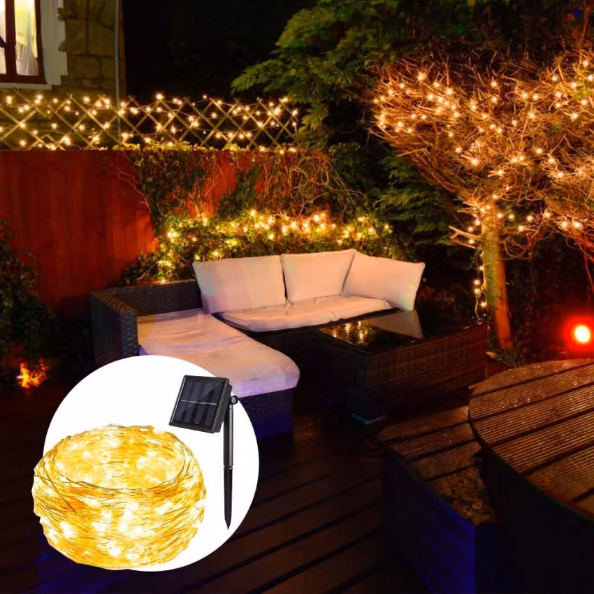 Fata luci solare 200 LED Natale giardino, balcone, partito NestX