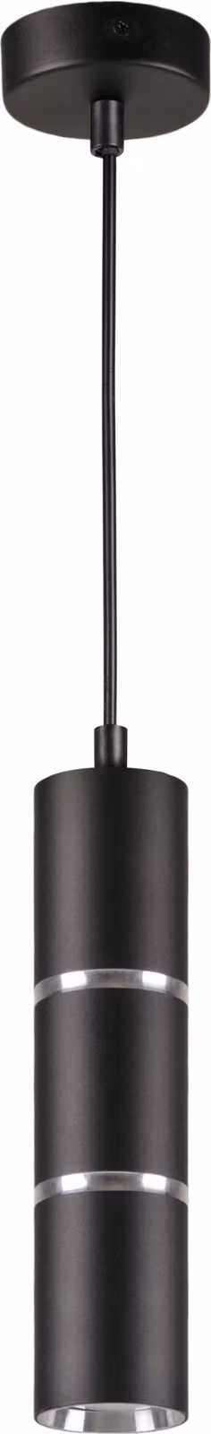 Lampada a sospensione BAMBOO nero-argento 1xGU10x10W in metallo, dimensioni: 121x5,5x5,5 cm, IP20, Polux