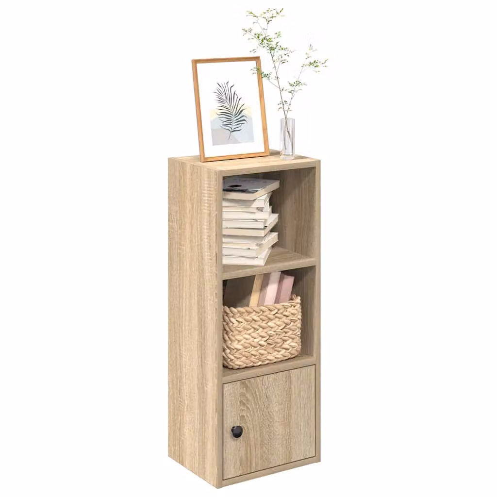 Libreria vidaXL in legno multistrato e MDF, stile scandinavo, colore beige e marrone, L/P/H: 31 x 24 x 77 cm