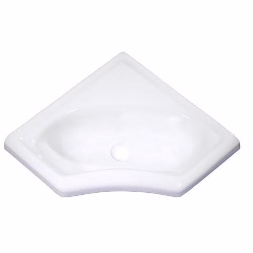 Lavabo angolare Mini bianco lucido 345x345x116