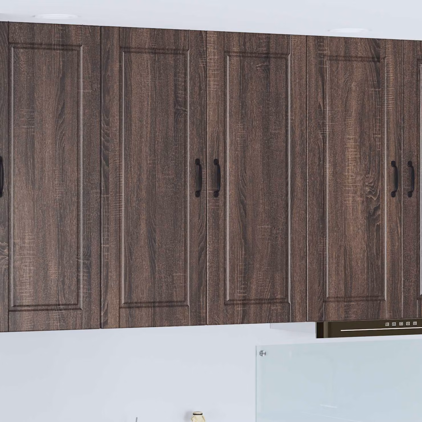 Armadietto a muro moderno vidaXL PORTO in rovere marrone con ante a battente e ripiani interni L: 80 cm, P: 31 cm, H: 100 cm