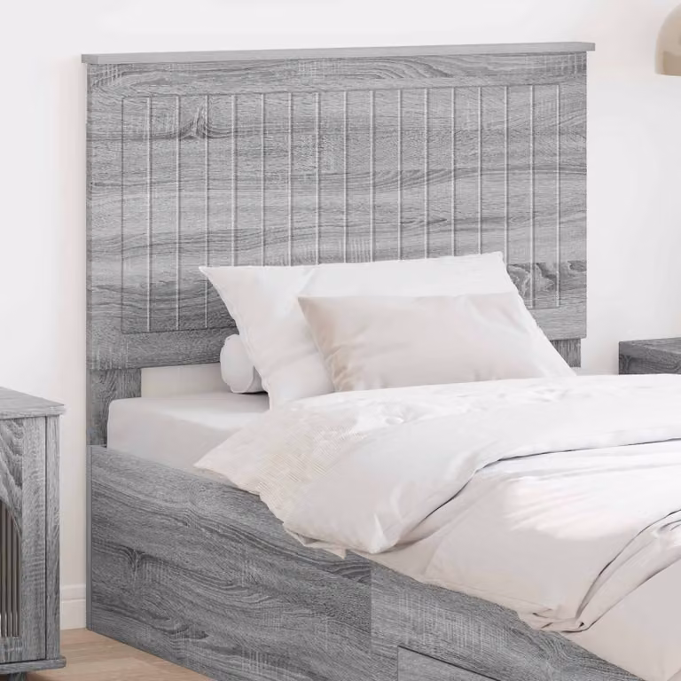 Testiera per letto vidaXL Sonoma in legno ingegnerizzato grigio opaco