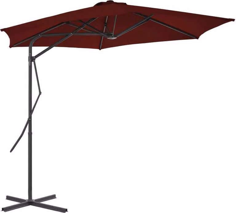 Maison Exclusive - Ombrellone con palo in acciaio, dimensioni 300x230 cm, colore bordeaux
