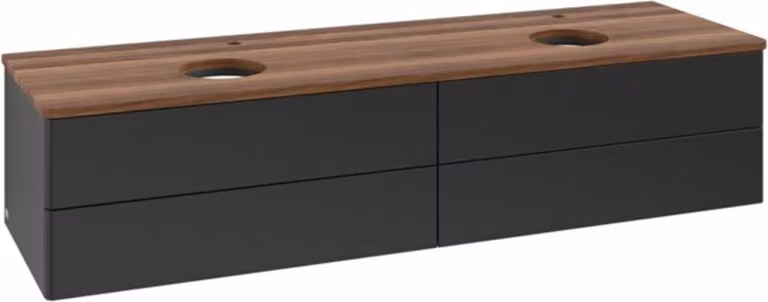 V&B Mobiletto senza struttura frontale, con illuminazione Antao 160x50cm, HL, WBP w. wal, bla m Lac