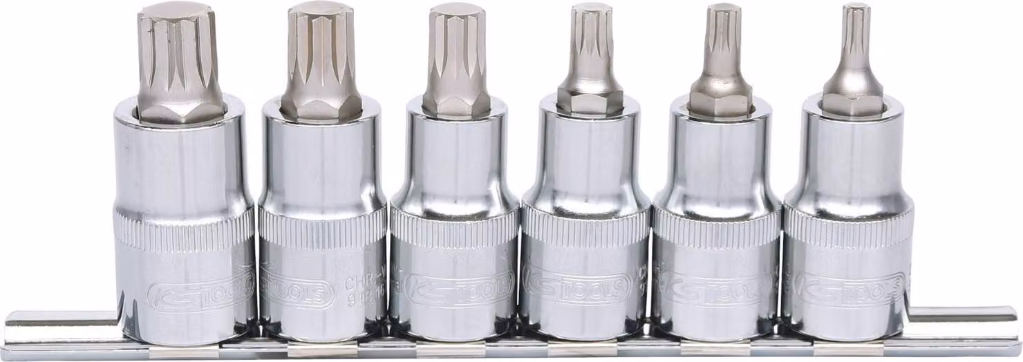 KS TOOLS 1/2" CHROMEplus set di bussole XZN 6 pz. M5-M14 - 918.1349