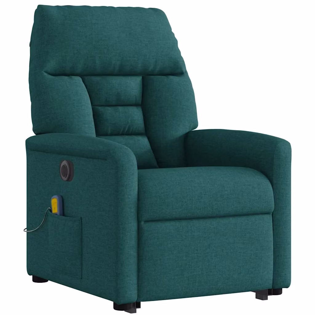 Poltrona Alzapersona Elettrica con Massaggio vidaXL Verde, Ideale per Senior con Braccioli e Struttura in Metallo e Legno – 2