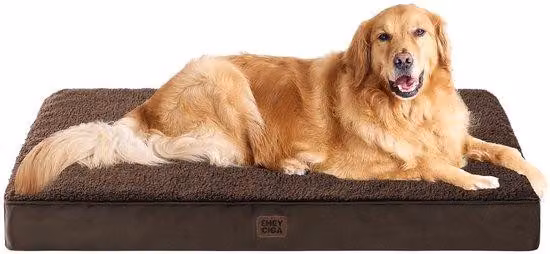 Lettino ortopedico per cani XL 112x81x9 cm, cuscino morbido lavabile, marrone